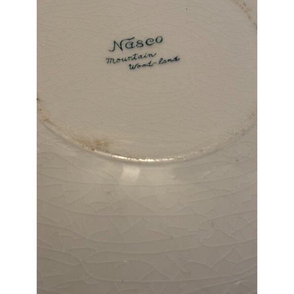 Vintage Nasco Mountain Woodland 11" Round Fruit / Serving Bowl - Picture 6 of 11